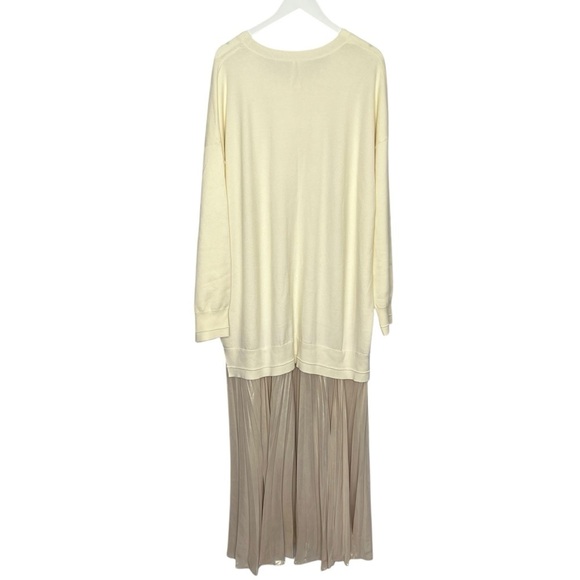 Anthropologie Long Sleeve Pleated Twofer Sweater Maxi Dress Size 3X NEW - Picture 8 of 15